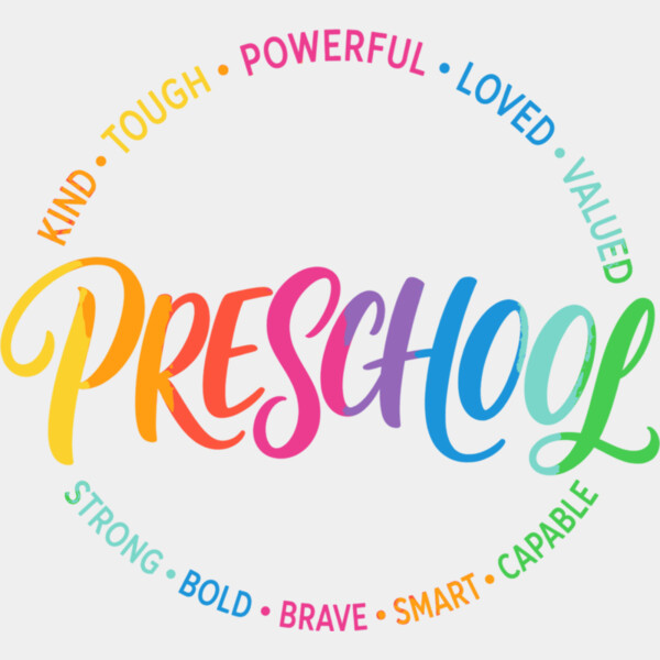 Preschool Multicolor Round Words Thumbnail