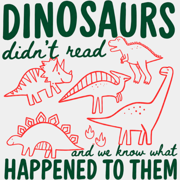 Dino's Didn't Read- Red/ Green Thumbnail